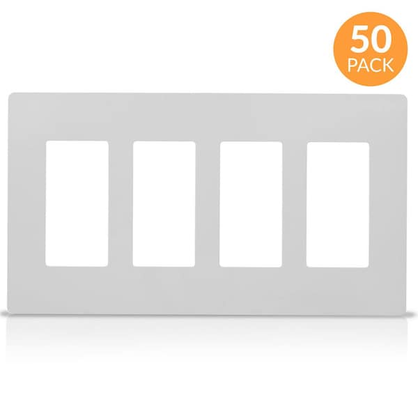 Faith Wall Plate, Number of Gangs: 4-Gang Plastic, White - SWP4-WH-50