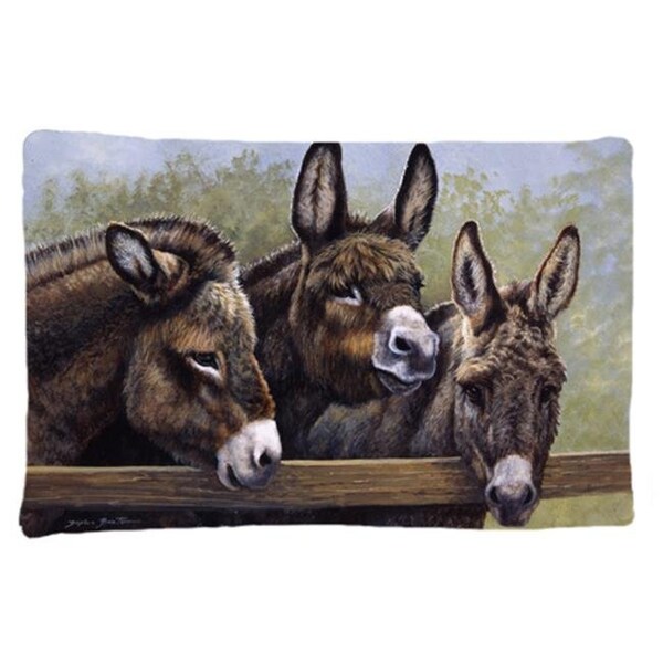 Carolines Treasures Carolines Treasures BDBA0235PILLOWCASE Donkeys by Daphne Baxter Fabric Standard Pillowcase - BDBA0235PILLOWCASE