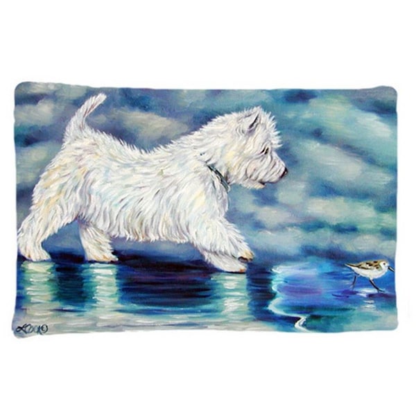 Carolines Treasures Misty Westie Fabric Standard Pillowcase - CA77708