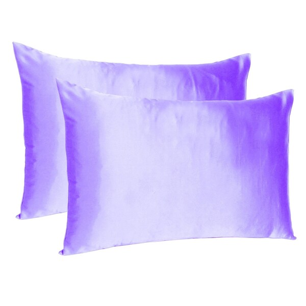 Homeroots 20 x 30 in. Purple Dreamy Silky Satin Queen Size Pillowcases - 387891
