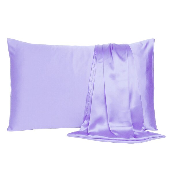 Homeroots 20 x 30 in. Purple Dreamy Silky Satin Queen Size Pillowcases - 387891