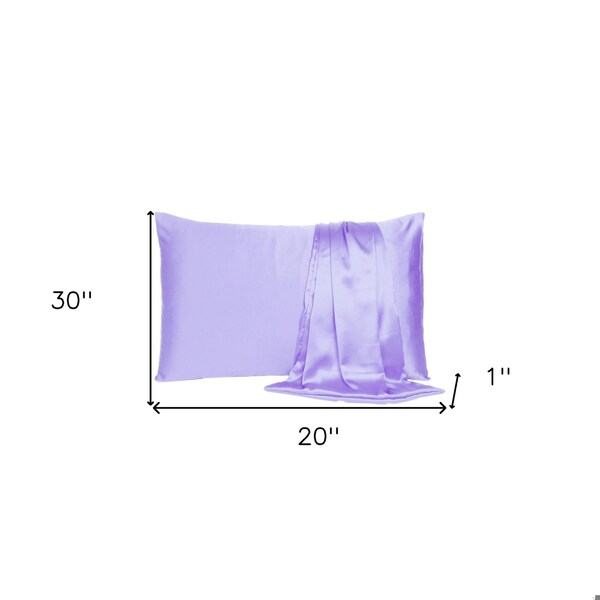 Homeroots 20 x 30 in. Purple Dreamy Silky Satin Queen Size Pillowcases - 387891
