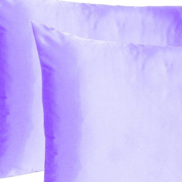 Homeroots 20 x 30 in. Purple Dreamy Silky Satin Queen Size Pillowcases - 387891