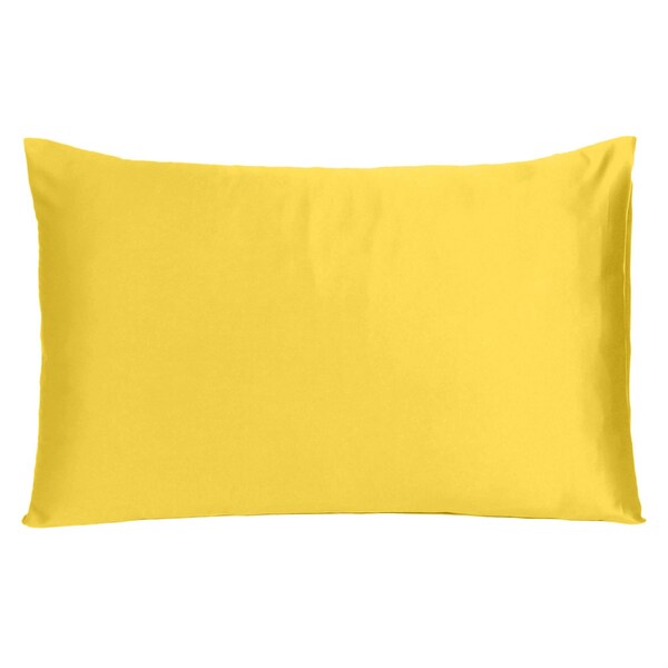 Homeroots 20 x 40 in. Lemon Dreamy Silky Satin King Size Pillowcases - 387841
