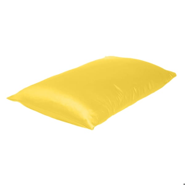 Homeroots 20 x 40 in. Lemon Dreamy Silky Satin King Size Pillowcases - 387841