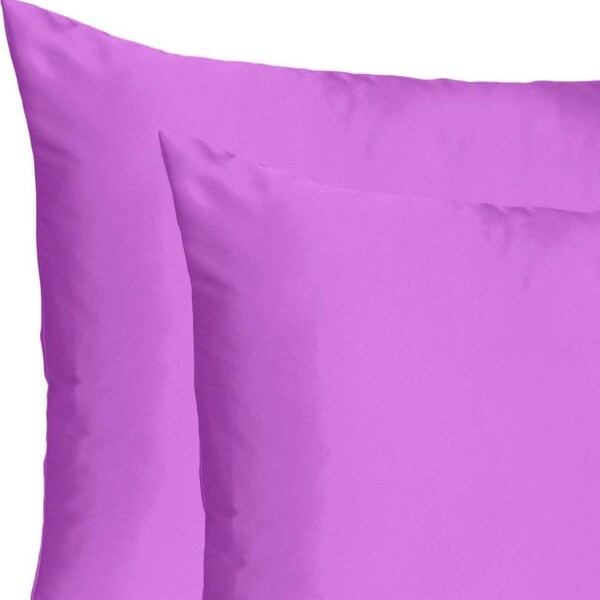 Homeroots 20 x 30 in. Purple Merlot Dreamy Silky Satin Queen Size Pillowcases - 387912