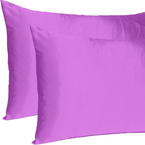 Homeroots 20 x 30 in. Purple Merlot Dreamy Silky Satin Queen Size Pillowcases - 387912