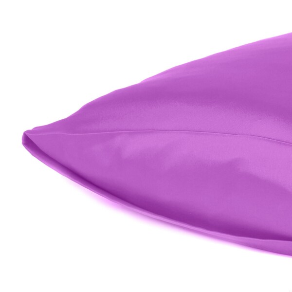 Homeroots 20 x 30 in. Purple Merlot Dreamy Silky Satin Queen Size Pillowcases - 387912