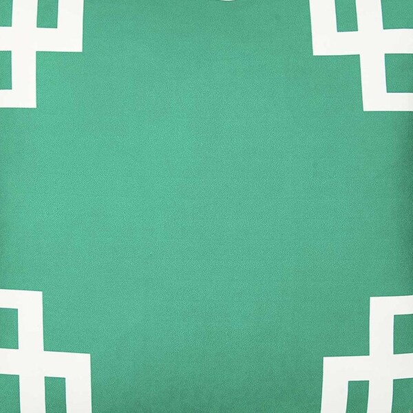 Homeroots Green & White Geometric Decorative Throw Pillow Cover 18 x 18 in. - 355323
