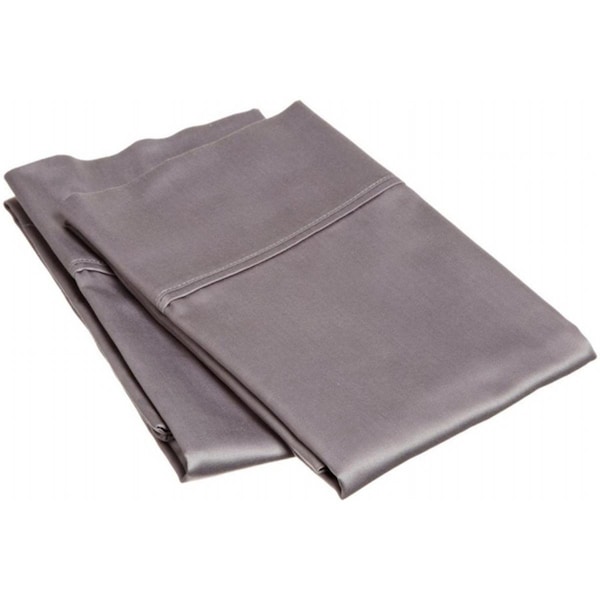 Superior  400 Thread Count Egyptian Cotton King Pillowcase Set Solid  Grey - 400KGPC SLGR