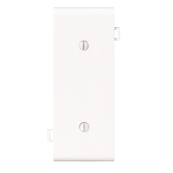 Leviton 1-Gang Standard Center Nylon Blank Wall Plate, White - 905-PSC14-00W