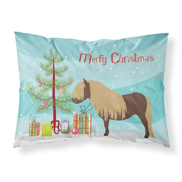 Carolines Treasures Carolines Treasures BB9281PILLOWCASE Shetland Pony Horse Christmas Fabric Standard Pillowcase - BB9281PILLOWCASE