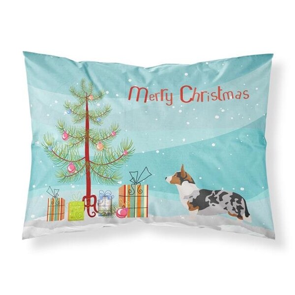 Carolines Treasures Carolines Treasures BB8475PILLOWCASE Welsh Corgi Cardigan Christmas Fabric Standard Pillowcase - BB8475PILLOWCASE