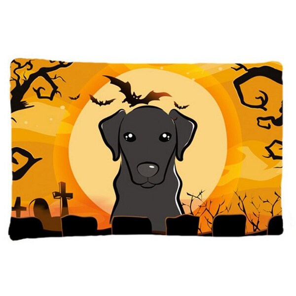 Carolines Treasures Halloween Black Labrador Fabric Standard Pillowcase - BB1793PILLOWCASE