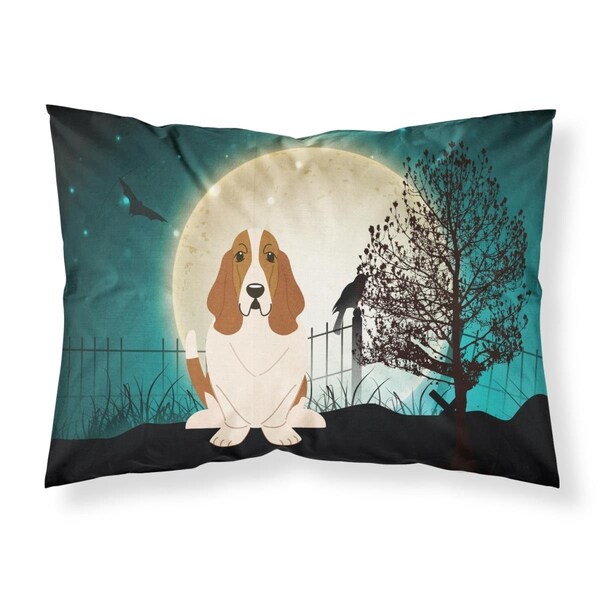 Carolines Treasures Halloween Scary Basset Hound Fabric Standard Pillowcase - BB2211PILLOWCASE