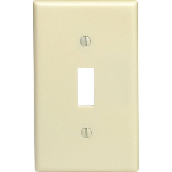 Leviton Ivory 1 gang Thermoset Plastic Toggle Wall Plate - 86001-000