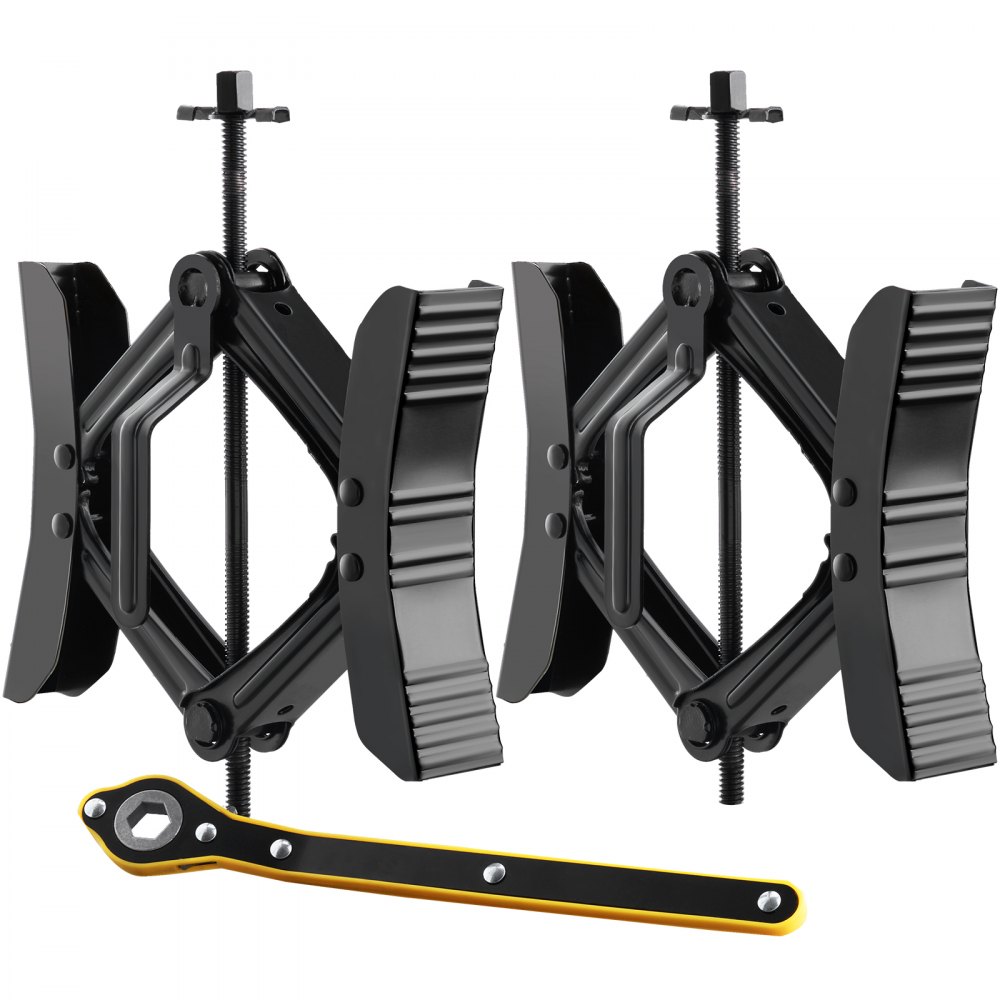 VEVOR Camper Wheel Chock Stabilizer, Heavy Duty H-shaped RV Tire Locking Chock, Built-in Wrench Fit for 3.5" to 12" Tire Space, 2 Sets of Camper Wheel Chocks with Ratchet Wrench for RV Travel Trailer - CLWDQXBZXSDDH5TC4V0