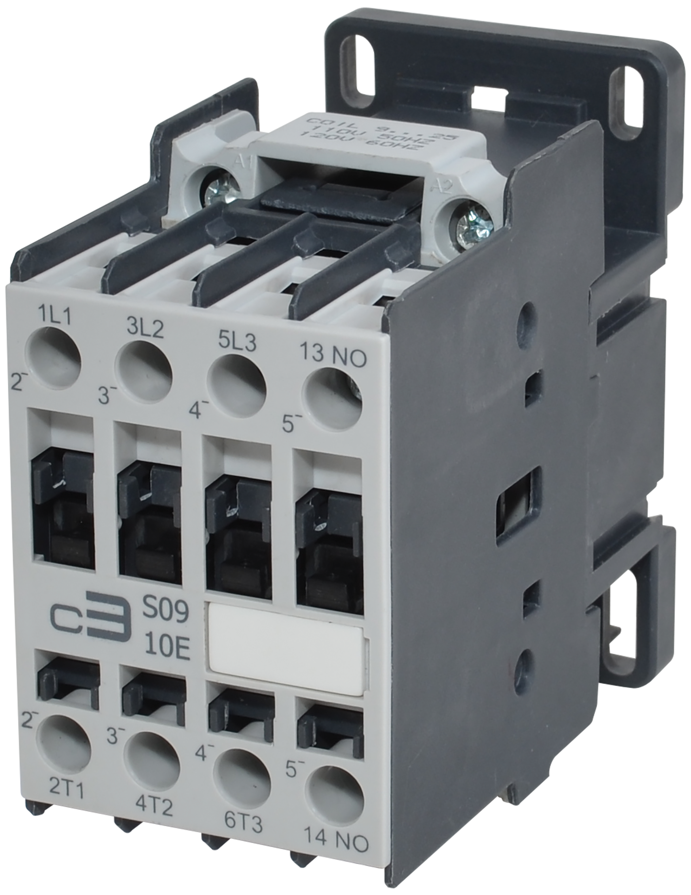 C3Controls Contactor, Standard, Non-Reversing, 80A, 240V AC (60Hz), 1 NC - 300-S80N30F01