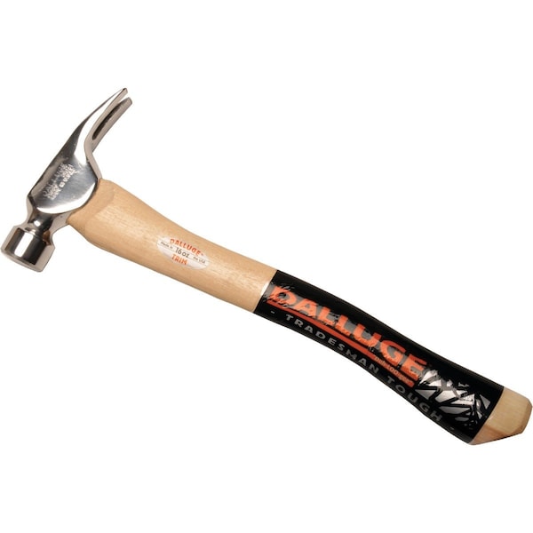 Dalluge 16 Oz. Smooth-Face Curved Claw Hammer with Hickory Handle - 01650
