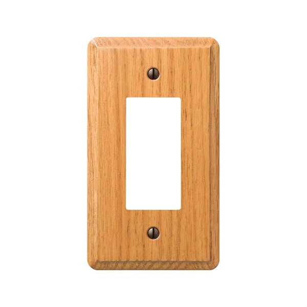 Wormhole 1 Gang Light Oak Contemporary Wallplate - WO3304473