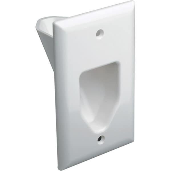 Nextgen 1-Gang Recessed Low Voltage Cable Plate - White - NE2562812