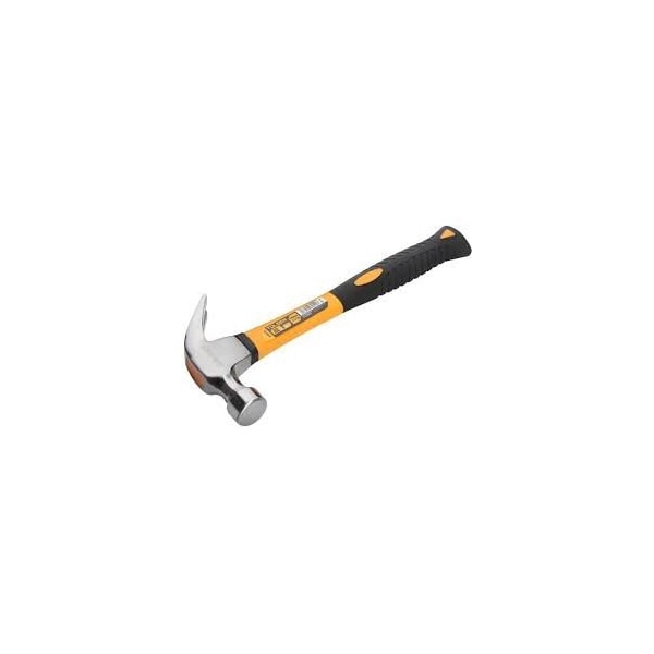 Tolsen Claw Hammer 20oz Drop Forged, Steel Hammerhead, Heat Treatment, Ground Polished, Fiberglass Handle - 25031