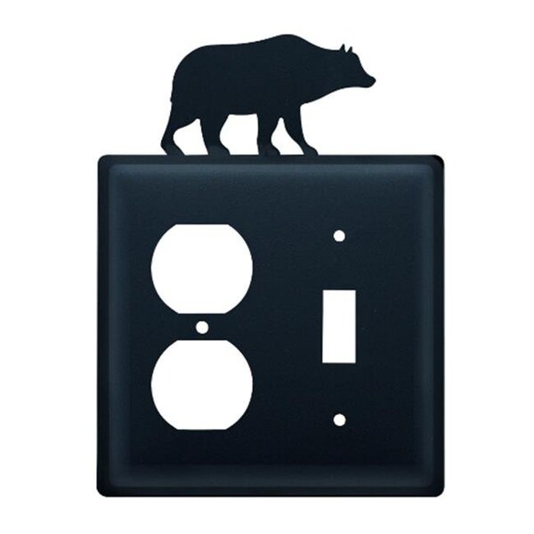 Village Wrought Iron Village Wrought Iron EOS-14 Bear Outlet and Switch Cover - Black - EOS-14