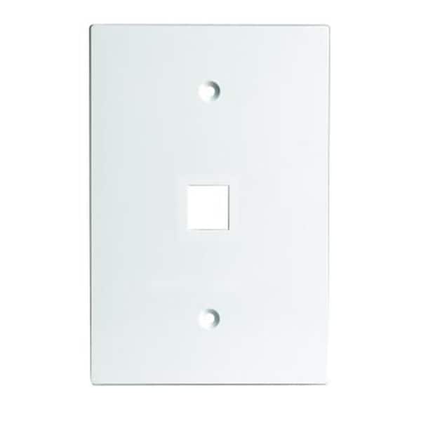 Channel Vision Non Decor Single Gang Insert Wallplate - White - CVG-1GW