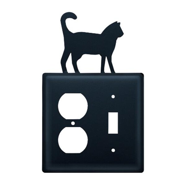 Village Wrought Iron Village Wrought Iron EOS-6 Cat Outlet and Switch Cover - Black - EOS-6