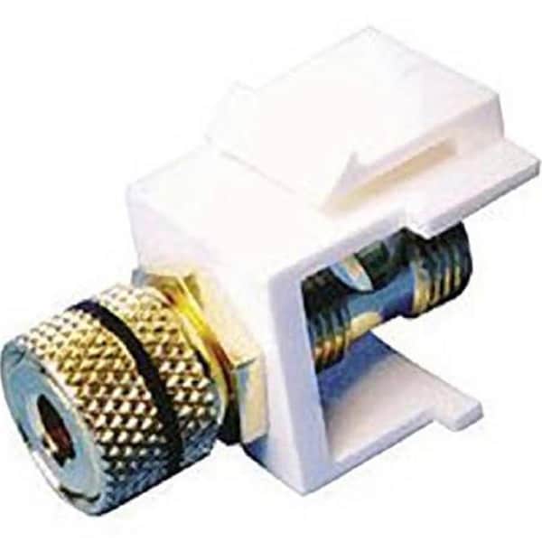 Channel Vision J-BJB-A Gold Plated Banana Jack Black Stripe Insert, Almond - CVJ-BJB-A