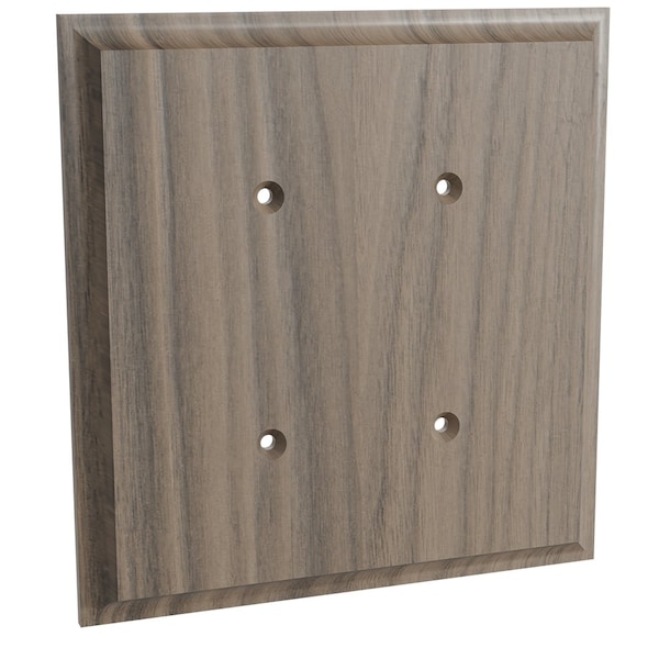 Designs Of Distinction Double Blank Switch Plate Cover - Walnut - 01452002WL1