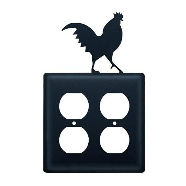 Village Wrought Iron Village Wrought Iron EOO-1 Rooster - Double Outlet Electric Cover - EOO-1