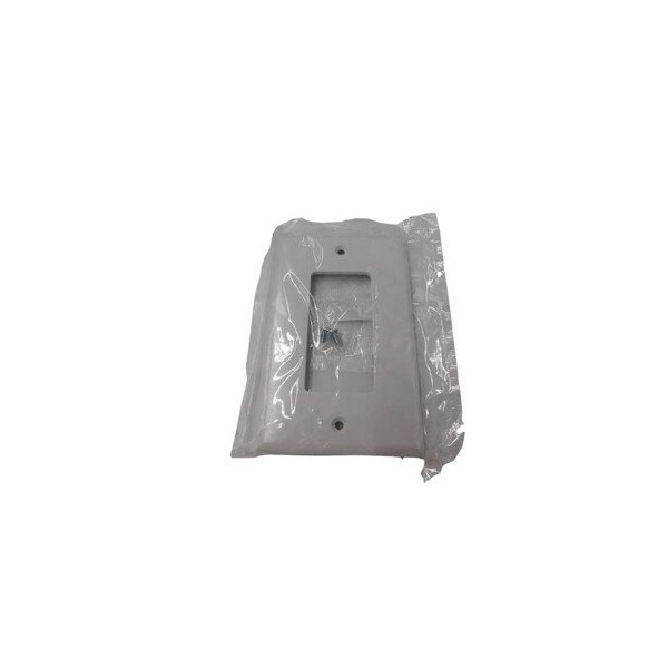 Eaton Wiring Devices 3.13in x 0.08in x 4.87in, White, Injection Molded Thermoset, 1-Gang, Mid, Decorator, Wallplate - 2051W