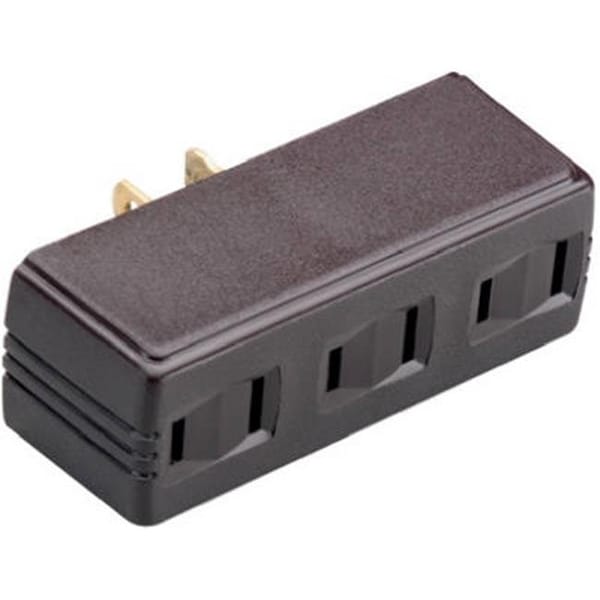 Nextgen 63ICC10 15A 125V 2 Wire Non Grounding Single To Triple Plug In Adapter; Ivory - NE586463