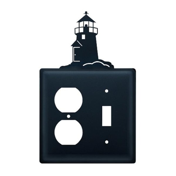 Village Wrought Iron Village Wrought Iron EOS-10 Lighthouse Outlet and Switch Cover - Black - EOS-10