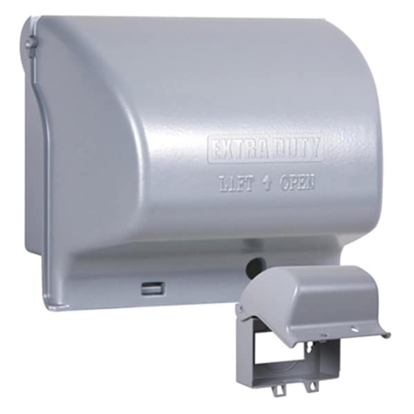 Boombox MX3300 Horizontal Outlet CoverGray Metal - BO579753