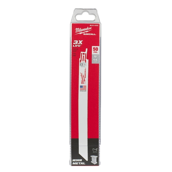 Milwaukee Tool 9" 14 TPI SAWZALL Blades (50 Pk) - 48-01-6187