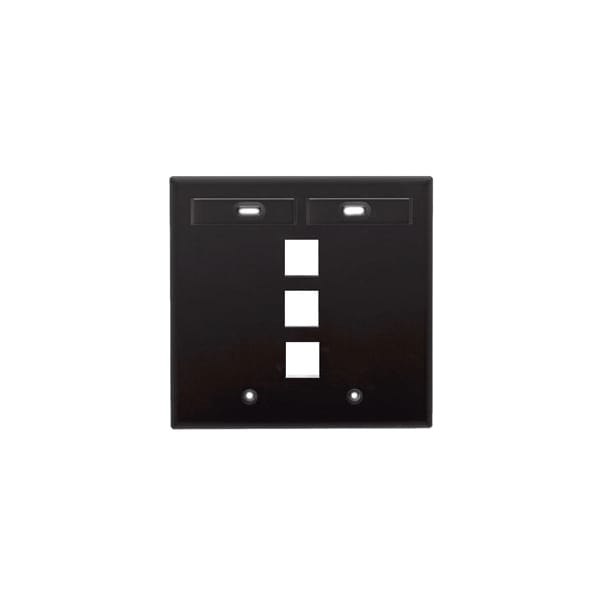 Leviton Number of Gangs: 2 Plastic, Black - 42080-3EP
