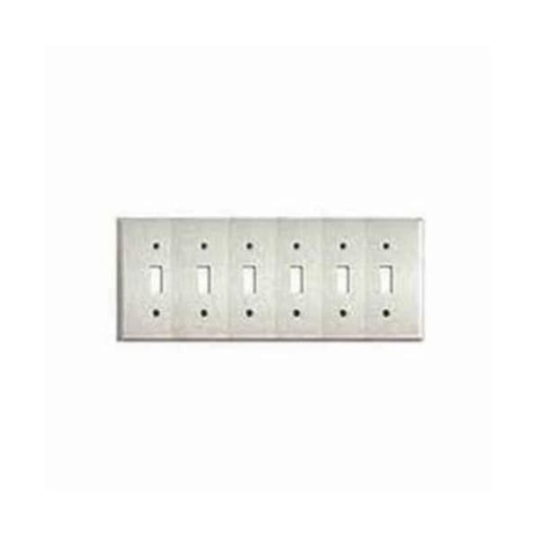 Mulberry Number of Gangs: 6 430 Stainless Steel, Satin Finish - 97076