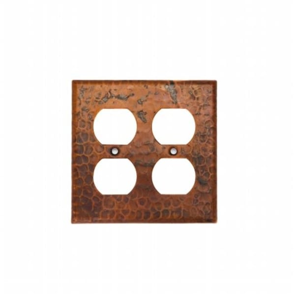 Premier Copper Products Premier Copper Products SO4 Switchplate - Double Duplex with 4 Hole Outlet Cover - SO4