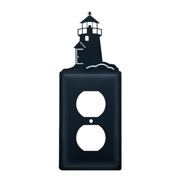 Village Wrought Iron Village Wrought Iron EO-10 Lighthouse Outlet Cover-Black - EO-10