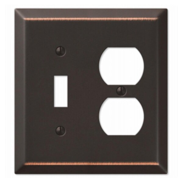 Minicomputerminiordenador 1 Toggle & 1 Duplex Wall Plate Aged Bronze - MI3244512