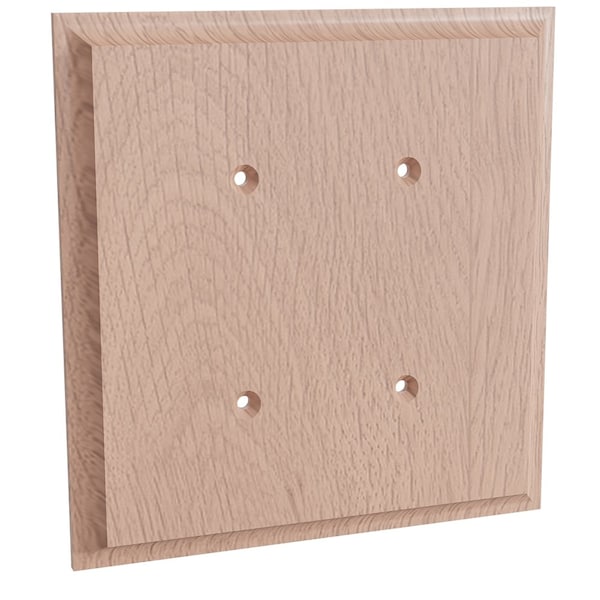 Designs Of Distinction Double Blank Switch Plate Cover - Quarter Sawn Red Oak - 01452002QS1