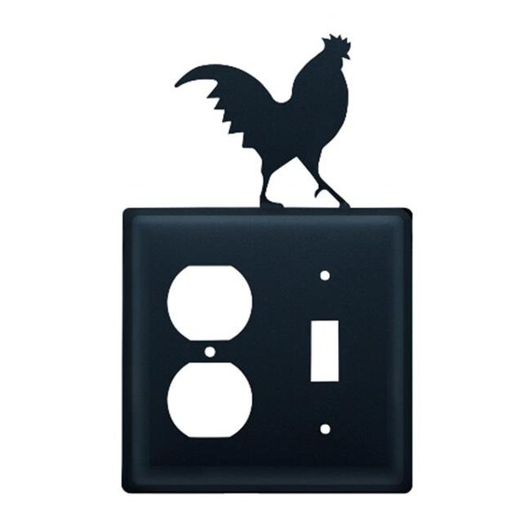 Village Wrought Iron Village Wrought Iron EOS-1 Rooster Outlet and Switch Cover - Black - EOS-1