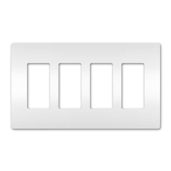 Pass & Seymour White 4 Gang Decorater Wall Plate - 107579
