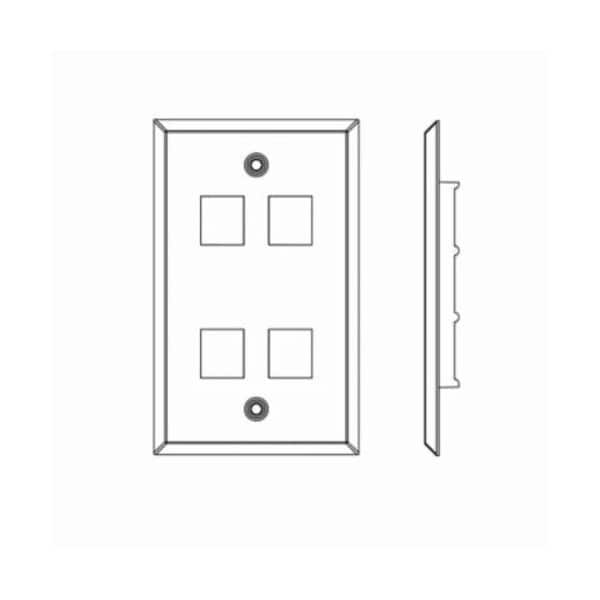 Leviton Number of Gangs: 1 302 Stainless Steel, Brushed Finish, Silver - 43080-1S4