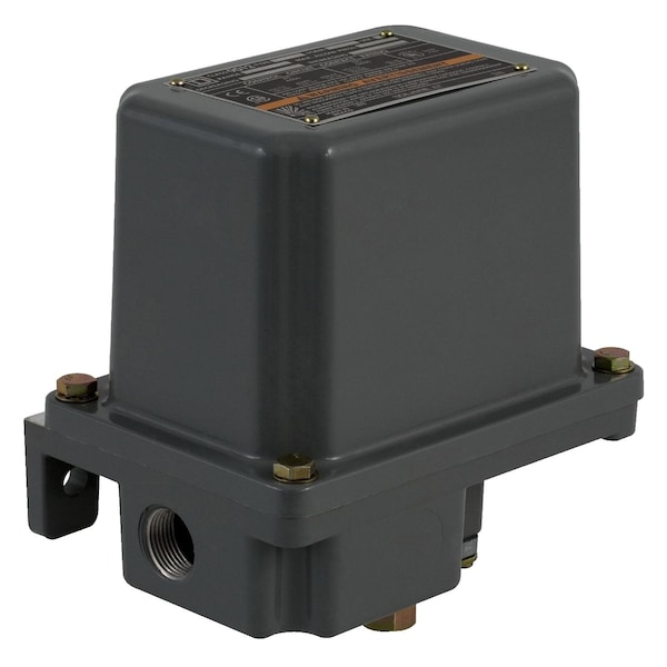 Interruptor de presión Telemecanique Sensors, (1) Puerto, 1/4-18 en FNPT, SPDT, 90 a 2900 psi, Acción estándar - 9012GCR2