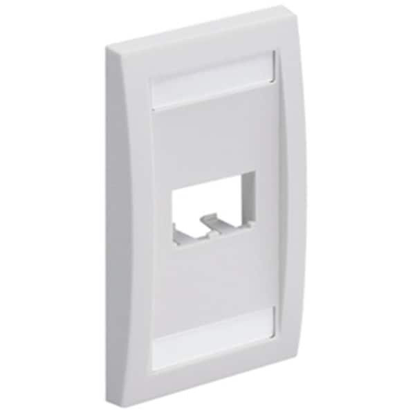 Kilowatt Mini-Com 2 Sockets Single Gang Faceplate - 2 x Total Number of Sockets - White - KI3572359