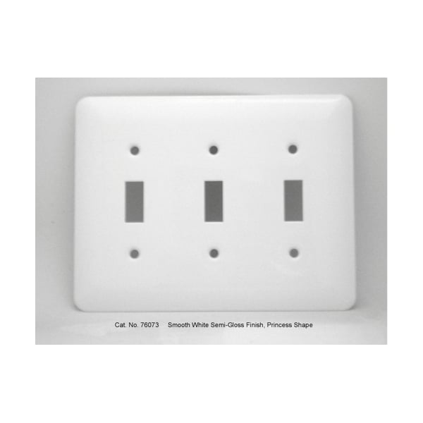 Mulberry Number of Gangs: 3 Steel, Semi-Gloss Finish, White - 76073