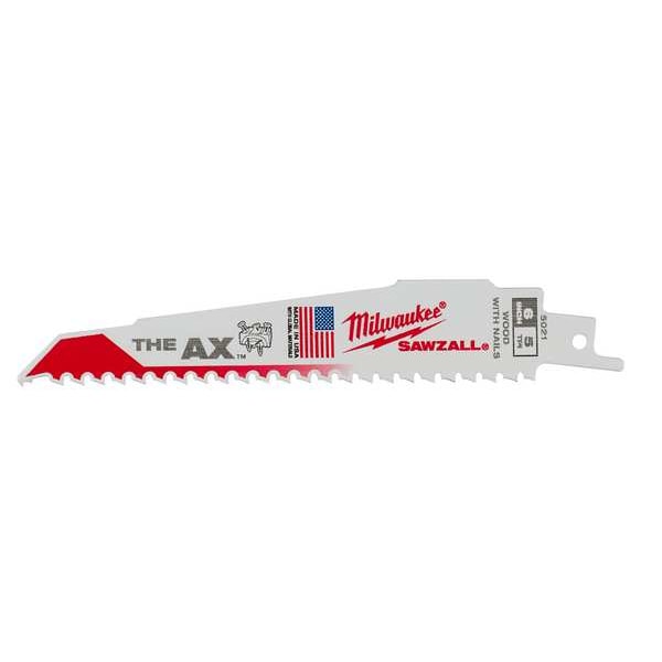 Milwaukee Tool 6" 5 TPI The Ax Sawzall  Blade (25 Pk) - 48-00-8021